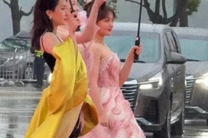 短剧荧光之夜红毯秀：王格格惊艳，姜十七科技脸争议